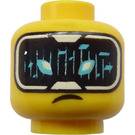 LEGO Yellow Digi Jay Head (Recessed Solid Stud) (3626)
