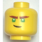 LEGO Amarillo Digi Lloyd Cabeza (Espiga sólida hueca) (3626)