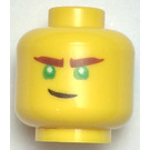 LEGO Yellow Digi Lloyd Head (Recessed Solid Stud) (3626)
