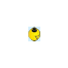 LEGO Yellow Digi Nya Head (Recessed Solid Stud)