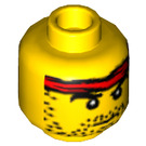 LEGO Geel Dino Attack Hoofd (Veiligheids Stud) (3626 / 54461)