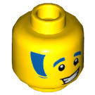 LEGO Yellow Discowboy Minifigure Head (Recessed Solid Stud) (3626 / 75025)