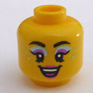 LEGO Yellow Discowgirl Head (Recessed Solid Stud) (3626)