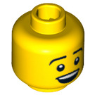 LEGO Gelb Diver Kopf (Sicherheitsbolzen) (3626 / 10777)