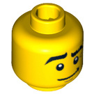 LEGO Gelb DJ Kopf (Sicherheitsbolzen) (3626 / 10831)