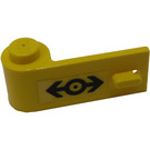 LEGO Yellow Door 1 x 3 x 1 Left with Black train logo Sticker (3822)