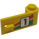 LEGO Gelb Tür 1 x 3 x 1 Recht mit Number 1 Aufkleber (3821)