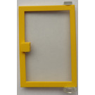 LEGO Yellow Door 1 x 4 x 5 Right with Transparent Glass (73194)