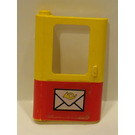LEGO Gelb Tür 1 x 4 x 5 Zug Links mit Postal Horn Aufkleber (4181 / 43967)