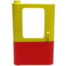 LEGO Yellow Door 1 x 4 x 5 Train Left with Red Bottom Half (4181)