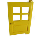 LEGO Yellow Door 1 x 4 x 5 with 4 Panes with 2 Points on Pivot (3861)