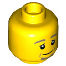 LEGO Geel Dr. Barnaby Wylde Minifigure Hoofd (Verzonken Solid Stud) (3626 / 98832)