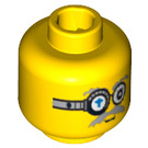 LEGO Yellow Dr. Brains Head (Safety Stud) (3626)