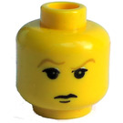 LEGO Yellow Draco Malfoy Minifigure Head with Brown Eyebrows (Safety Stud) (3626)