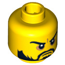 LEGO Geel Draak Wizard Hoofd (Verzonken Solid Stud) (14354 / 16649)