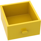 LEGO Žlutá Drawer 4 x 4 x 2