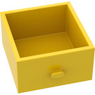 LEGO Gelb Drawer 4 x 4 x 2