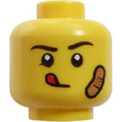 LEGO Jaune Drone Boy Tête (Montant solide encastré) (3626)