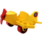 LEGO Yellow Duplo Airplane with Red Propeller