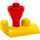 LEGO Jaune Duplo Boiler avec rouge Funnel (4570 / 73355)