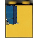 LEGO Yellow Duplo Brick 1 x 2 x 2 with Bricktober Week 2 without Bottom Tube (4066)