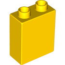 LEGO Yellow Duplo Brick 1 x 2 x 2 without Bottom Tube (4066 / 76371)
