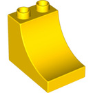 LEGO Yellow Duplo Brick 2 x 3 x 2 with Curved Ramp (2301)