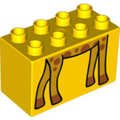 LEGO Gelb Duplo Backstein 2 x 4 x 2 mit Giraffe Beine und Lower Körper (31111 / 43533)