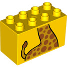 LEGO Gelb Duplo Backstein 2 x 4 x 2 mit Giraffe Neck und Upper Körper (31111 / 43532)