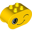 LEGO Jaune Duplo Brique 2 x 4 x 2 avec Arrondi Ends avec Winky Affronter (6448 / 24441)
