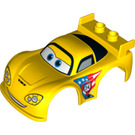 LEGO Gelb Duplo Auto oben - Jeff Gorvette (10245 / 12153)