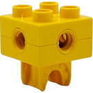 LEGO Yellow Duplo Clutch Brick with Thread (74957 / 87249)