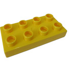 LEGO Jaune Duplo assiette 2 x 4 (4538 / 40666)