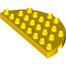 LEGO Jaune Duplo assiette 8 x 4 Semicircle (29304)