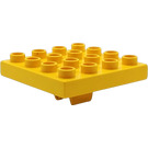LEGO Gelb Duplo Toolo Platte 4 x 4 mit Clip (6656)