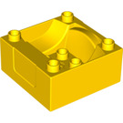 LEGO Duplo Gelb Zug Compartment 4 x 4 x 1.5 mit Sitz (51547 / 98456)