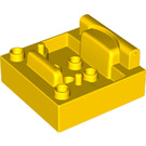 LEGO Duplo Yellow Vehicle Cabin 4 x 4 Bottom (65829)