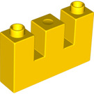 LEGO Yellow Duplo Wall 1 x 4 x 2 with Arrow Slits (16685)