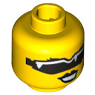 LEGO Geel Dyna-Mite Hoofd (Veiligheids Stud) (86705 / 92051)