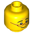 LEGO Geel Edna Minifigure Hoofd (Verzonken Solid Stud) (3626 / 34106)