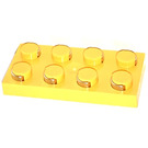 LEGO Keltainen Electric Levy 2 x 4 jossa Contacts (4757 / 73534)