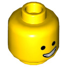 LEGO Yellow Emmet Head (Recessed Solid Stud) (3626 / 16160)