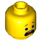 LEGO Giallo Emmet Minifigure Testa (Perno solido incassato) (3626 / 65684)