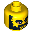 LEGO Yellow Evil Dwarf Head (Safety Stud) (3626 / 97085)