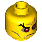 LEGO Geel Evil Wizard Minifigure Hoofd (Verzonken Solid Stud) (3626 / 19097)