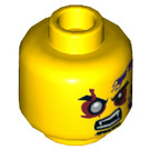 LEGO Yellow Eyezor with Dark Purple Legs Minifigure Head (Recessed Solid Stud) (3626 / 19306)