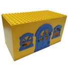 LEGO Amarillo Fabuland House Bloque con Azul Puerta y Windows