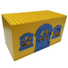 LEGO Yellow Fabuland House Block with Blue Door and Windows