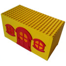 LEGO Gelb Fabuland House Block mit rot Tür und Windows