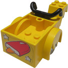 LEGO Yellow Fabuland Tricycle with Light Gray Wheels with Ice Cream with White Stars Sticker